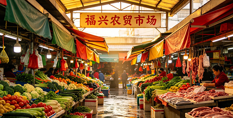 福兴农贸市场实拍